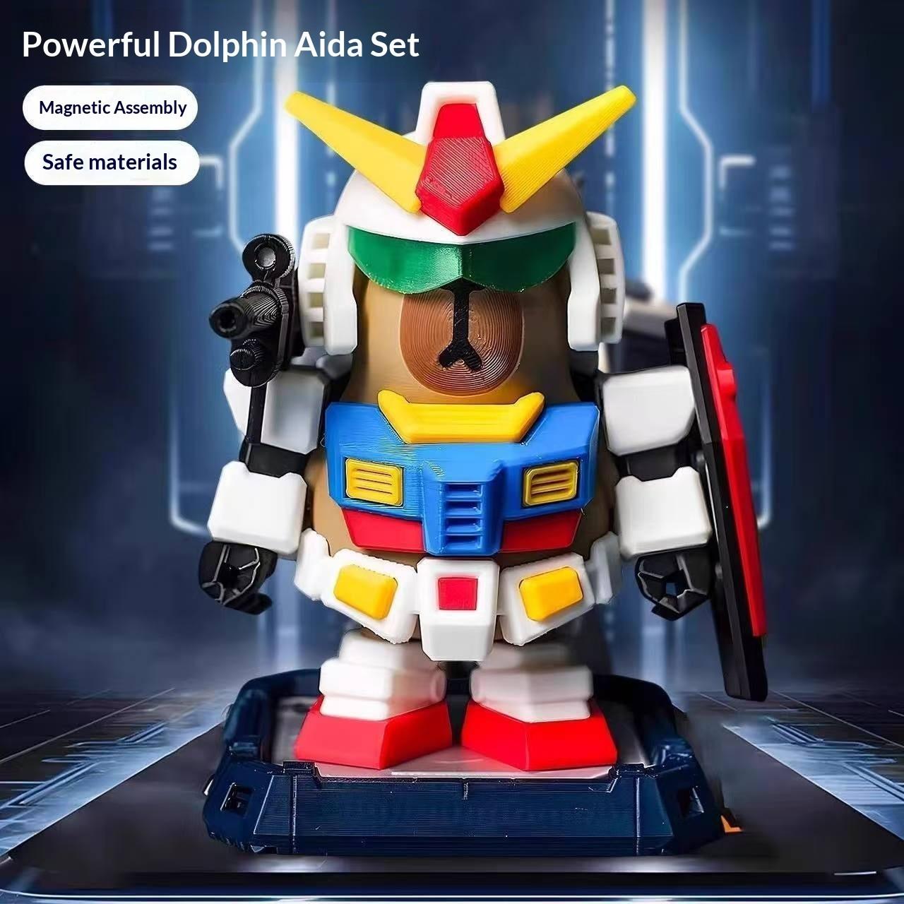 Gundam Magnetic Toy, New Edition Handmade Figure, Capybara Gundam Statue, Collectible Model, Perfect Gift for Fans