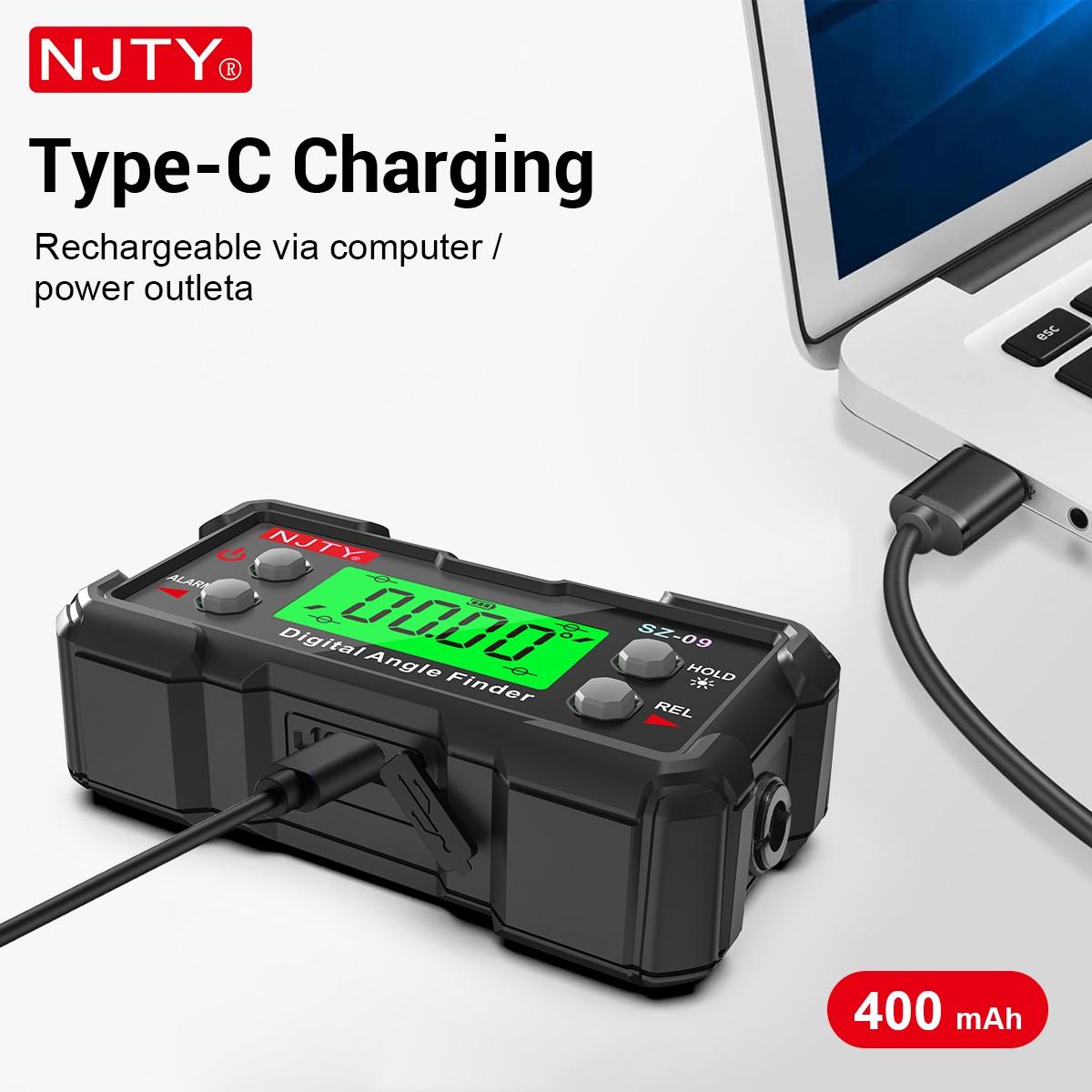 Digital Laser Angle Gauge, High Precision Inclinometer & Level Box with Dual-Side Laser Lines, Adjustable Laser Direction, USB Rechargeable, Ideal for Woodworking, DIY, Home Renovation, Construction, Engineering Tools