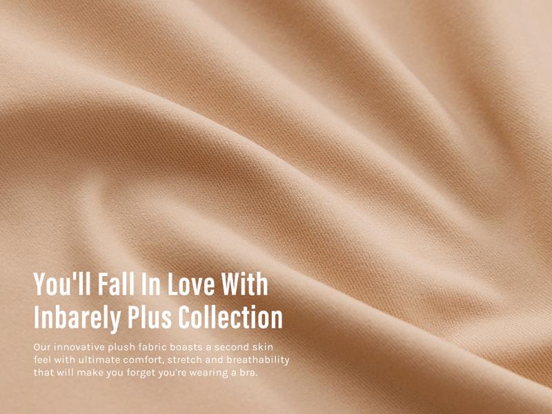 INLYRIC Women's Inbarely Plus Plunge Bra - Unlined Underwire Sexy Demi Balconette Bras