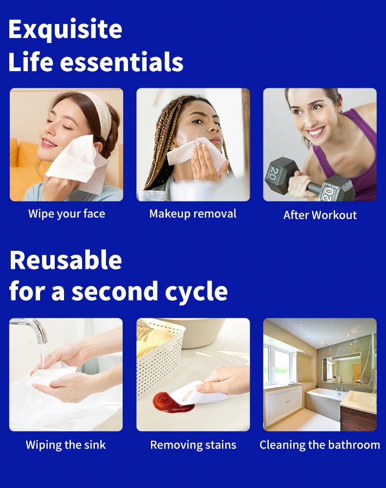 Matern'ella Face Towel (166 pcs): Disposable, for Sensitive Skin, Fragrance-Free, Alcohol-Free, Wet-and-Dry Dual-Use, Towel & Washcloth