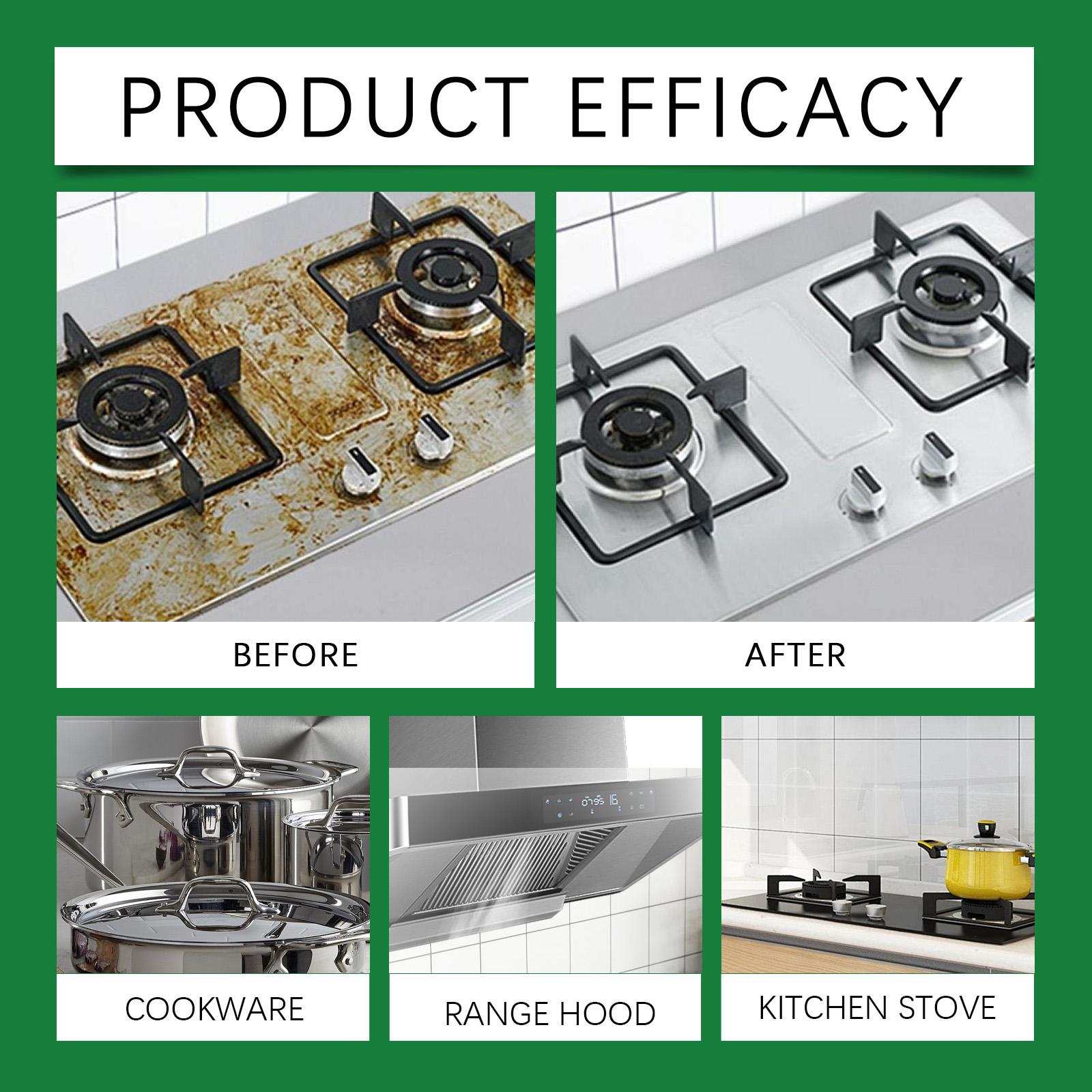 Kitchen Appliance Cleaner, Heavy Oil Remover for Stovetops and Range Hoods, Multi-Purpose Cleaning Agent, Effective Grease Cleanser