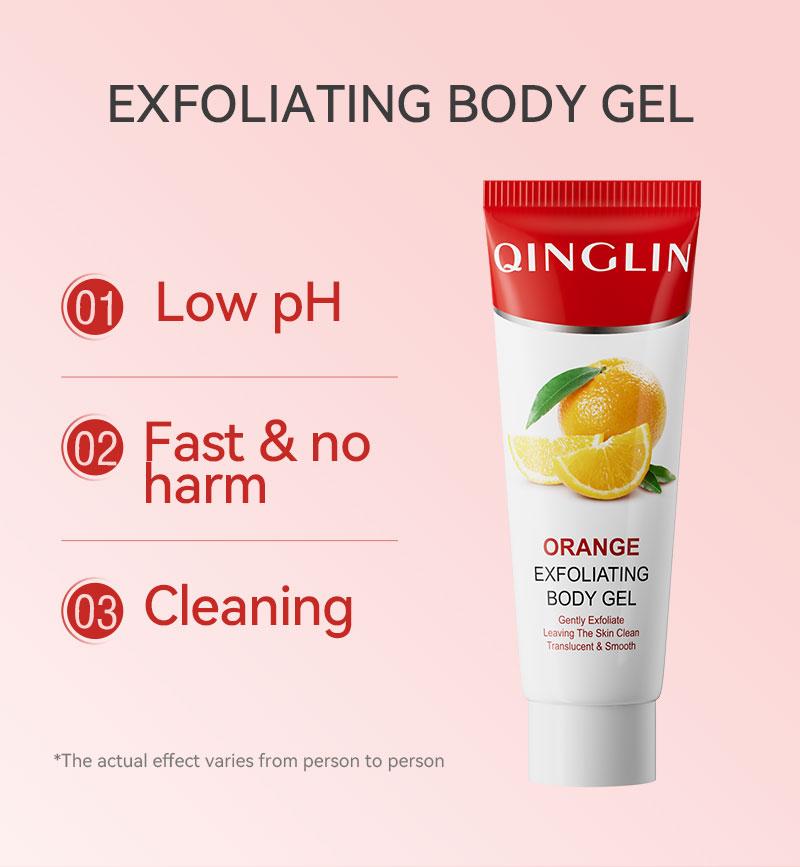【QINGLIN】Orange Exfoliating Enzyme Gel | Peeling Gel for Skin Care, Moisturizing Exfoliator Suitable for All Skin Types 100g Gentle Smoothing daily comfort  rene skin