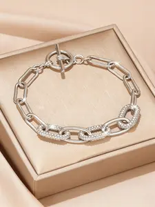 High-Quality Geometric OT Buckle Bracelet, Fashionable Daily Wear Jewelry, Perfect Gift for Friends and Bridesmaids, Wedding Season Accessory, Trendy Jewellery Accessories