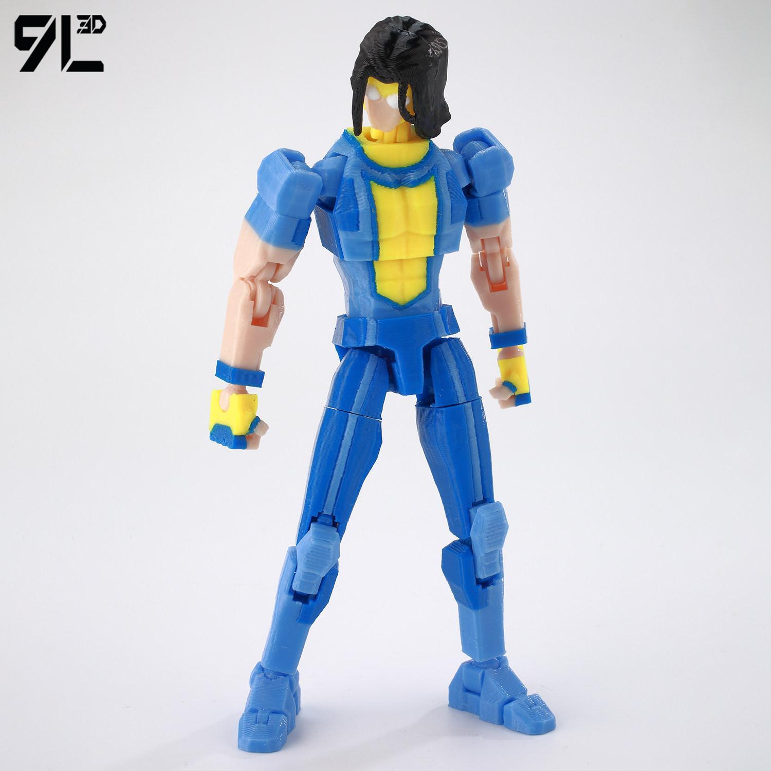 9L 3D 3D Printed Articulated Omni-Man Action Figure From Invincible Series With Interchangeable Hands Collectible Model