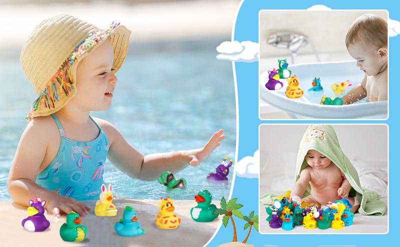 Color Changing Rubber Ducks - 24 Packs for Jeeps, Baby Moldeless Swimming Pool Toys, Birthday Party Favors, Classroom Prizes & Halloween Decorations Color Changing Rubber Ducks - 24 Packs for Jeeps, Baby Moldeless Swimming Pool Toys, Birthday Party Favors, Classroom Prizes & Halloween Decorations