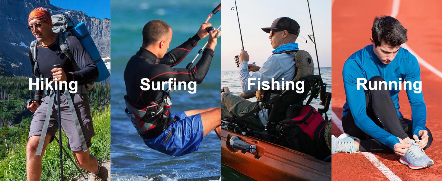Willit Men's Sports Long Sleeve Sun Protection Shirt UPF 50+ Protective Hoodie Sun Protection Shirt SPF UV Protection Shirt Long Sleeve Fishing Outdoor Lightweight