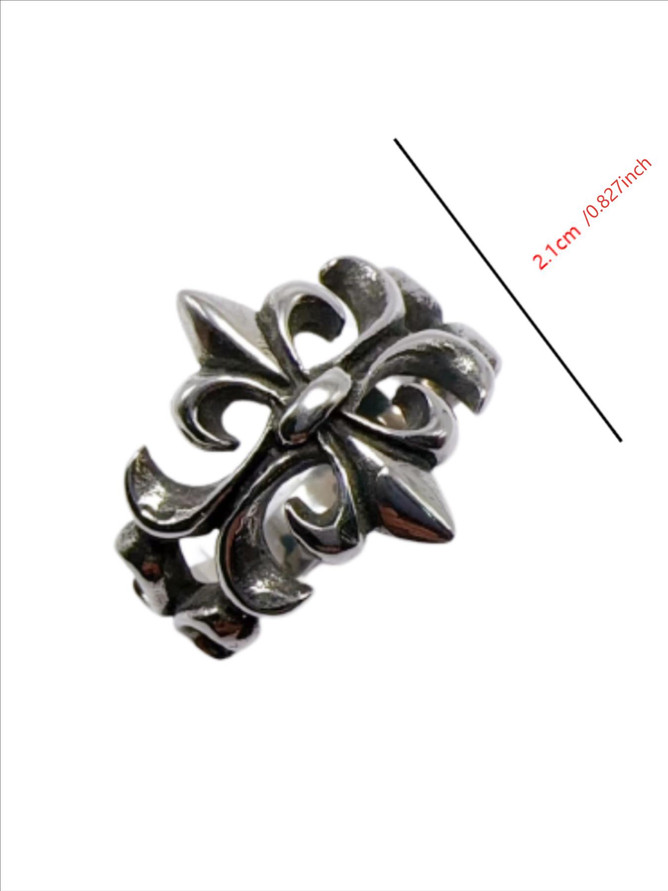 Flower Design, Fashion Accessories for Both Men & Women, Trendy All-match & Exquisite Jewelry for Birthday Gift, Punk Style Ring