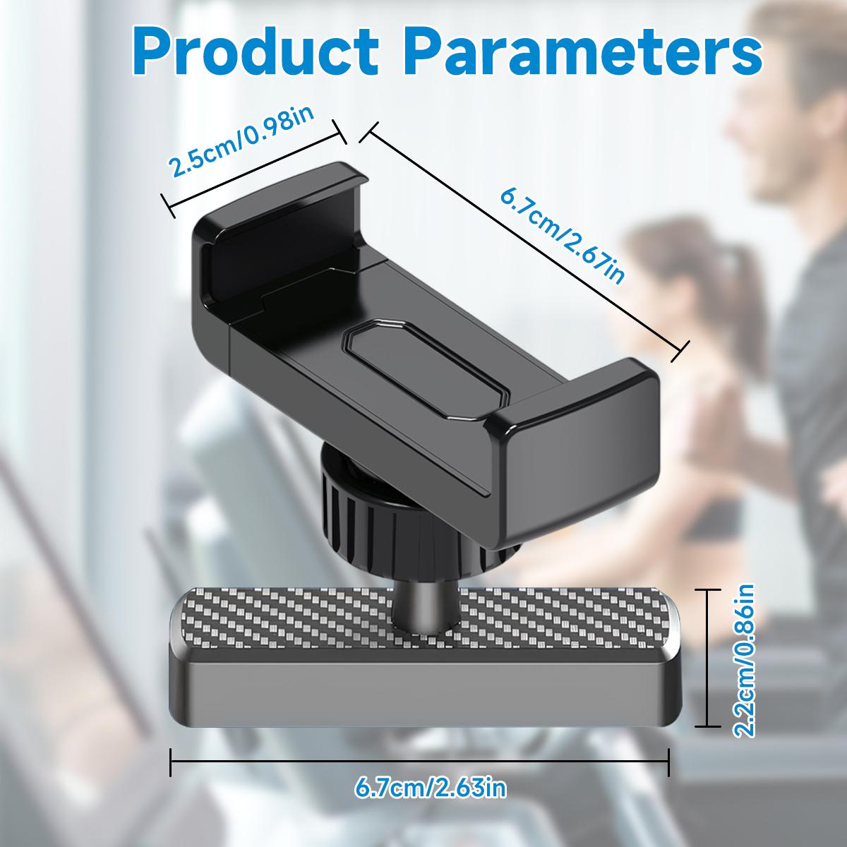 ISEMENA Magnetic Phone Holder for Gym - 360° Adjustable, Strong Portable Magnet Phone Mount for Workout Recording,  Installable Tripod and Fill Light, Phone Holder Gym Accessories for Men Women Compatible with All Smartphones 4.7-7"