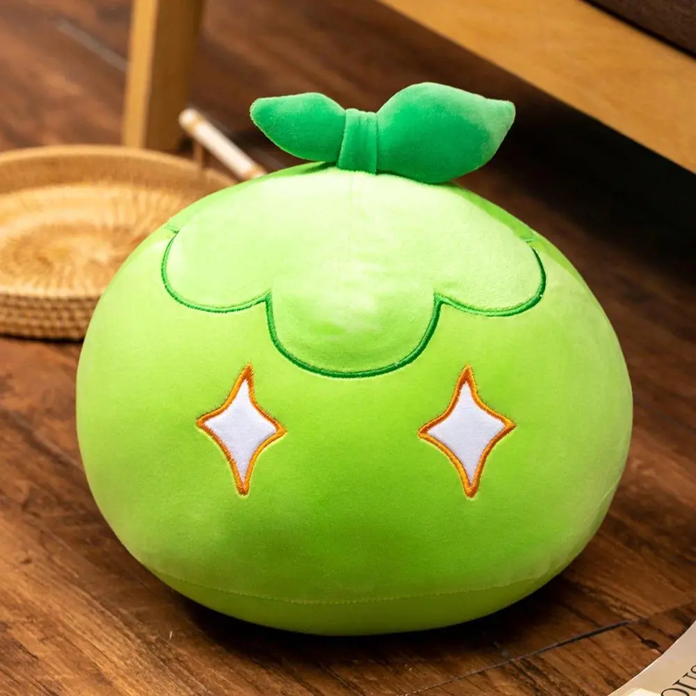 30-50cm Genshin Impact Slime Plush Toy Cute Anemo Electro Pyro Slime Doll Soft Anime Fire Thunder Ice Grass Wind Elemental Balls