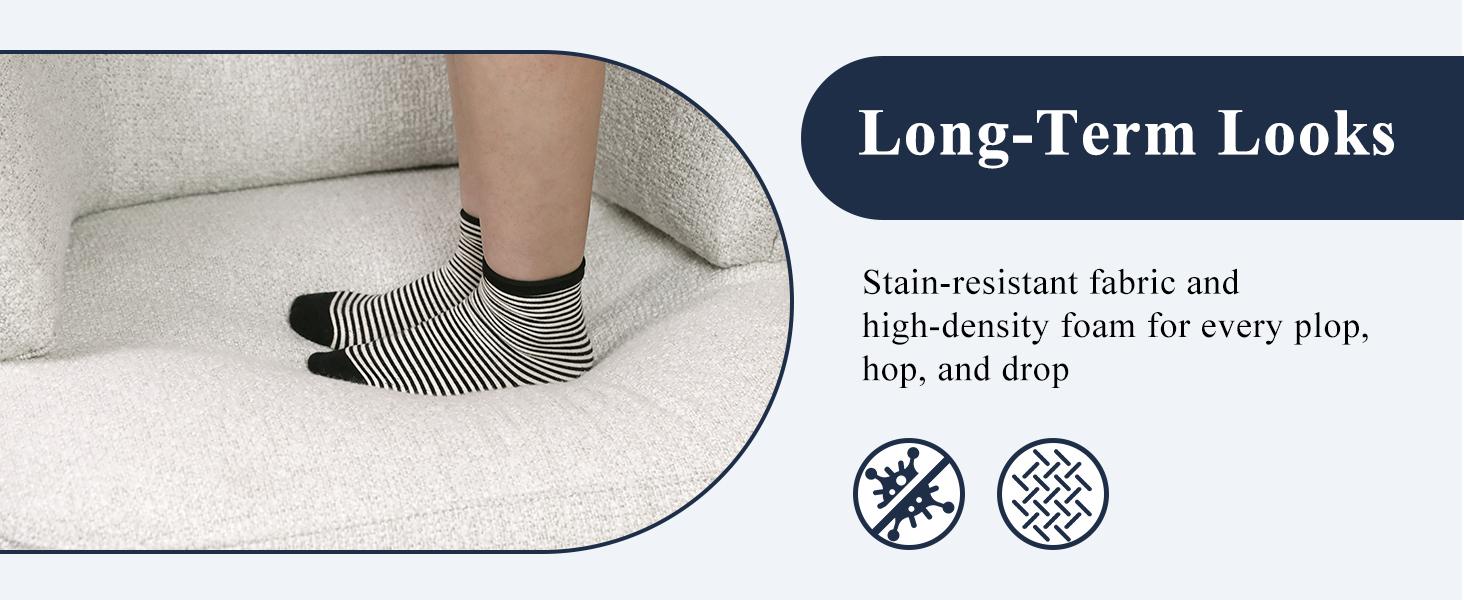 RoyalCraft Swivel Accent Chair, Fully Assembled Round Barrel Chairs, Oversized Upholstered Armchair with 360-Degree Base, Comfy Modern Chair for Living Room, Bedroom, Office