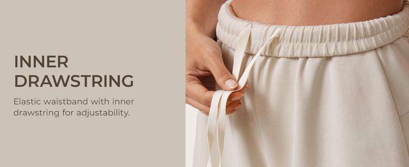 CRZ YOGA SoftAura Wide Leg Sweatpants Women 31" Modal High Waisted Lounge Travel Casual Sweat Pants with Pockets Drawstring