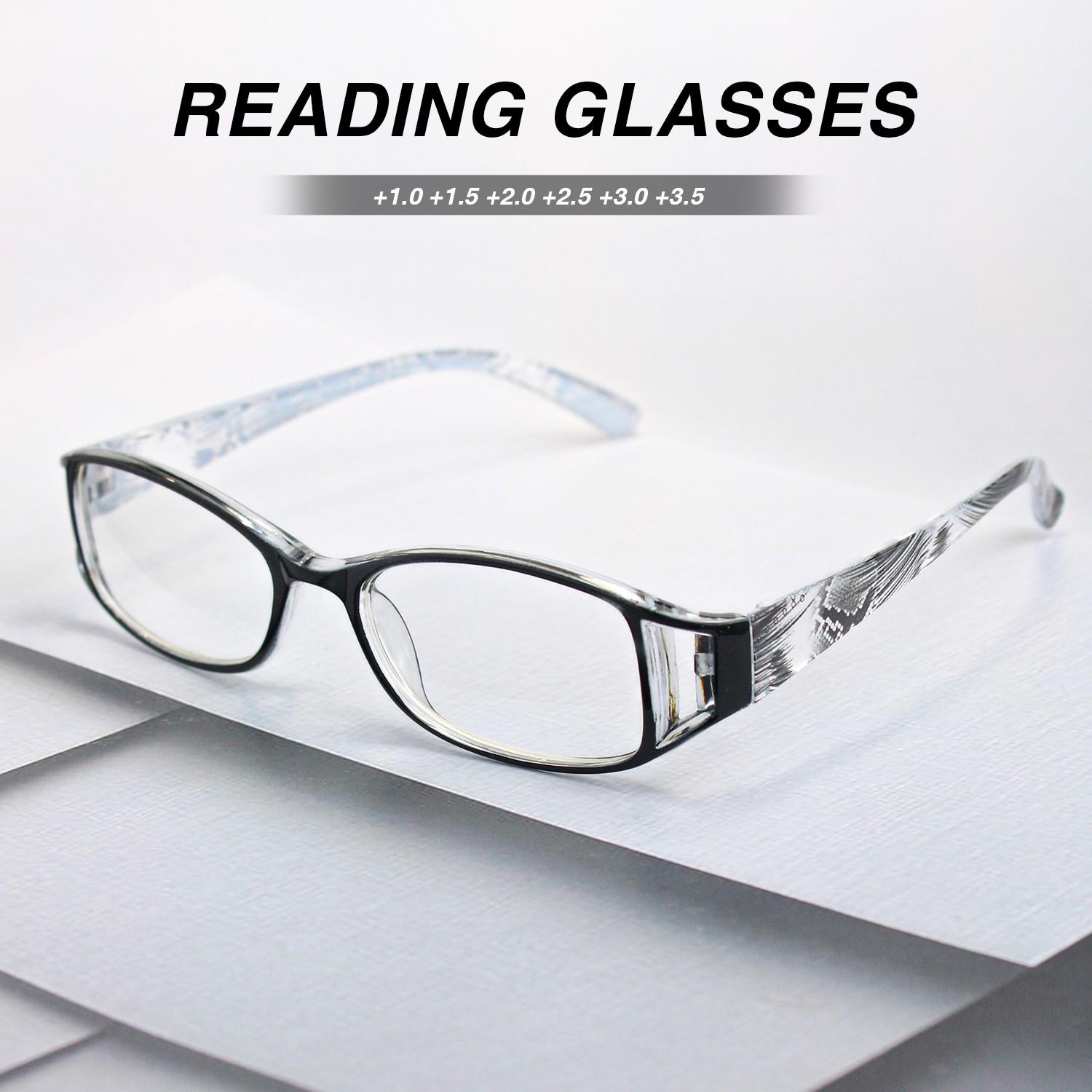 3 Pairs Vintage Reading Glasses for Presbyopia, Full Frame Square Eyewear with HD Magnifying Lenses, European Style Plastic Frames