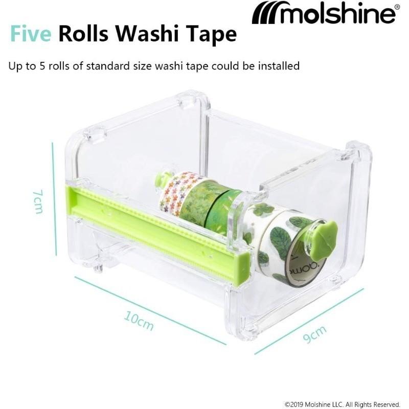 Creative Washi Tape Cutter Set: The Perfect Stationery Tool for Students - Transparent Tape Holder, Tape Dispenser & More!