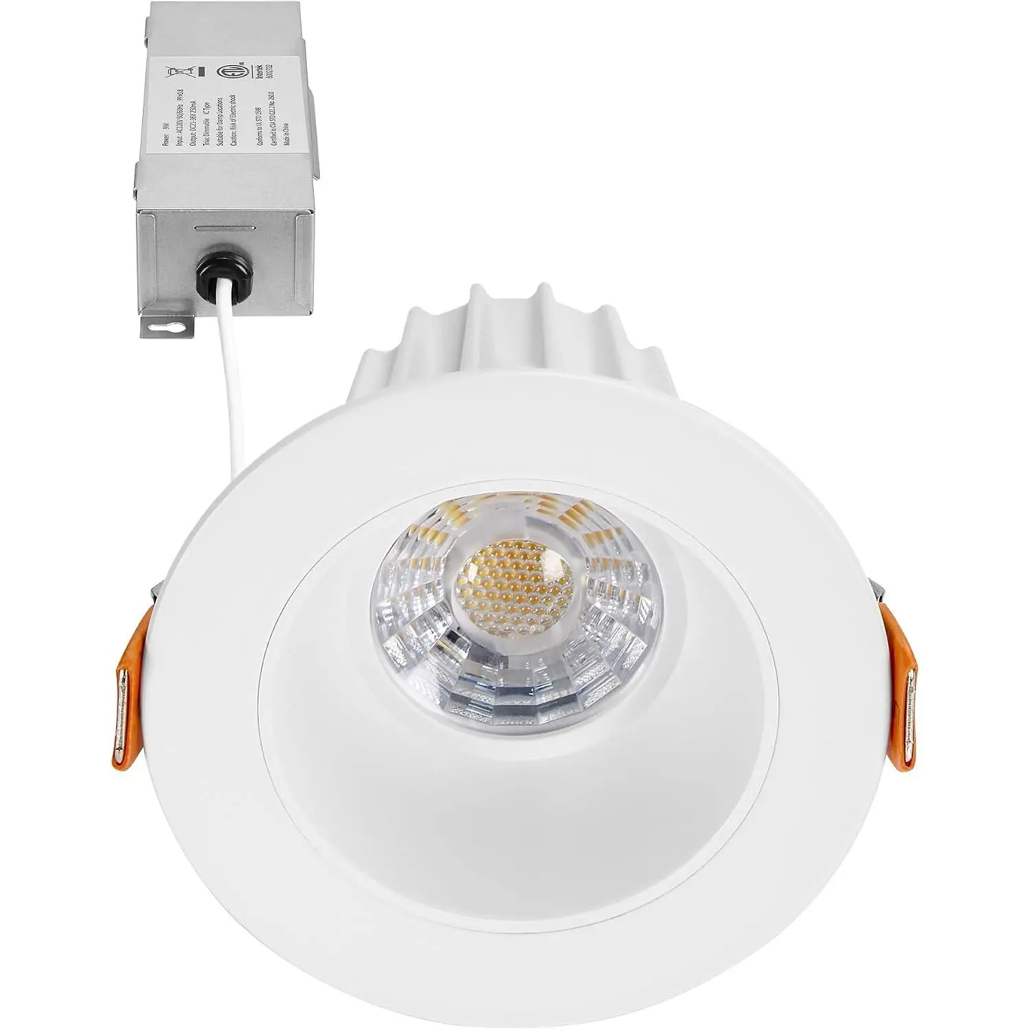 2" Recessed Anti-Glare LED Downlight, White, 600 Lumens, 5 CCT
