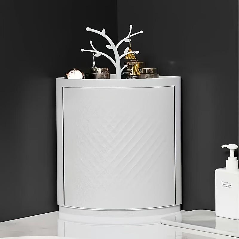 Space-Saving Corner Shelf, Heavy-Duty Stackable Storage Rack for Bathroom Kitchen, Easy Install No Tools, Modern Organizer