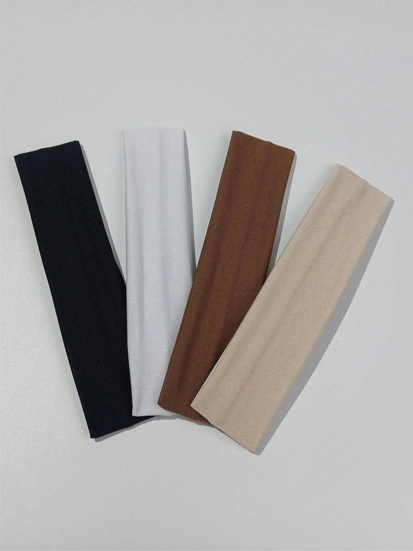 Solid Color Hair Band, High Stretch Hair Band for Women & Girls, Elastic Headband, Fashion Hair Accessories for Gym Workout Running, Minimalist Headwear Suitable for Thick Hair