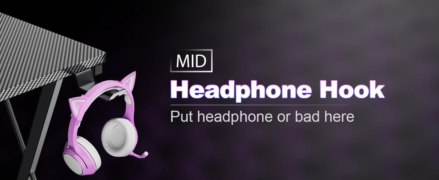 Mr IRONSTONE L Shaped Gaming Desk with Led Lights Corner Computer Desk with Cup Holder and Headphone Hook, L shaped desk, Home Office Desks Writing Workstation with Large Monitor Stand, Easy to Assemble (Black,51 Inch)BlackFriday