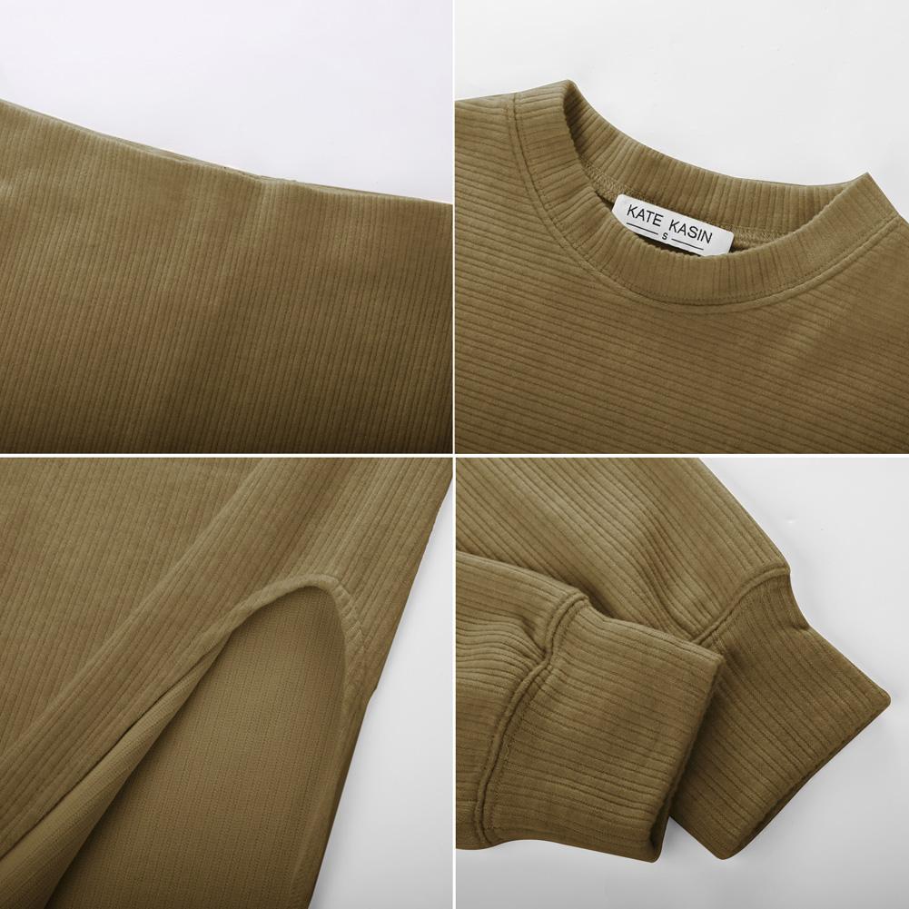 【Lightweight fabric】Grace Karin Women's Knitted Dress Pullover Two-Piece Long Sleeve Pullover Top Skirt Midi Skirt Bodycon 2-Piece Set Midi Dress Turtleneck Jumper Dress SpringStatements