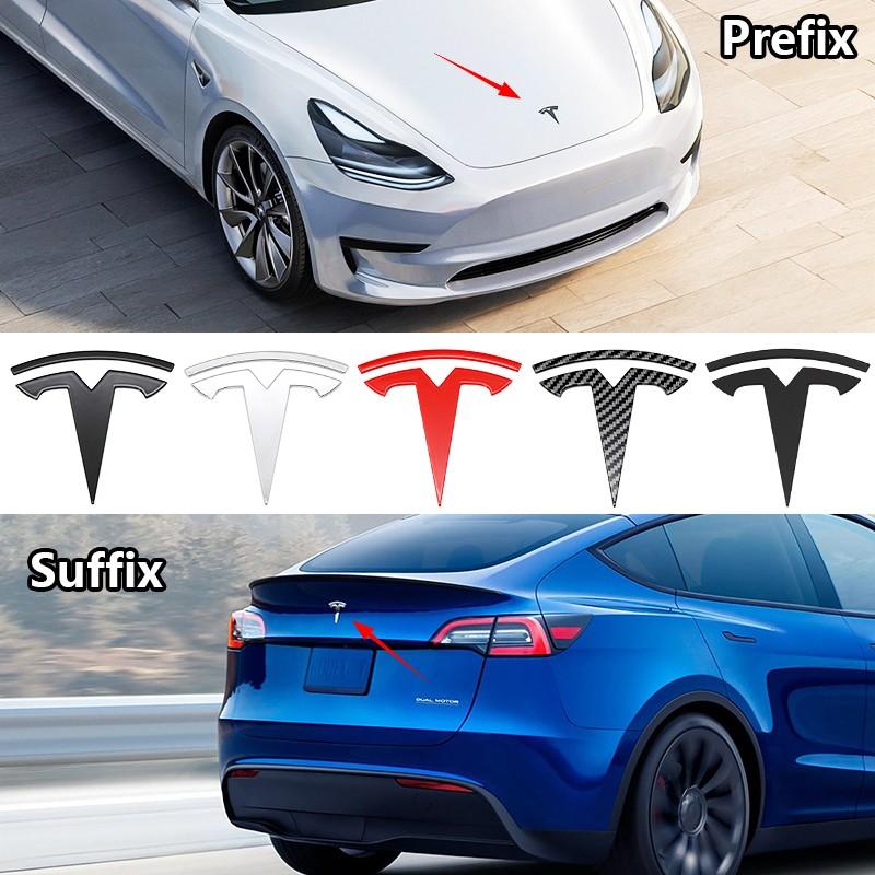Tesla Car Front & Rear Emblem, Hood Decoration, Scratch-Resistant Reinforced Badge, Replacement Logo for Model 3/y/s/x, Exterior Modification Parts
