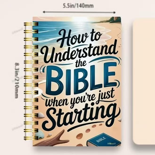 Bible Study Plan Guide, 52 Week Cycle, Includes Registration, Reading, Prayer, Exploring Bible Power, Spiral Bound Planner, Bible Journal, Size 13.97x21.08 Cm