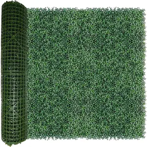 Artificial Boxwood Roll Panels:40 X 120 in(33.5 sqft) UV-Anti  Dense Greenery Grass Wall Backdrop Panels for Indoor Outdoor Green  Decor & Ivy Fence Covering
