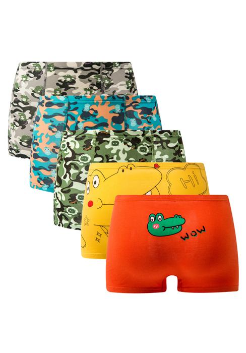 Toddler Boys' Boxer Briefs, 5-Pack Soft Cotton Tagless Underwear, Comfortable Stretch Briefs for Kids Ages 3-24