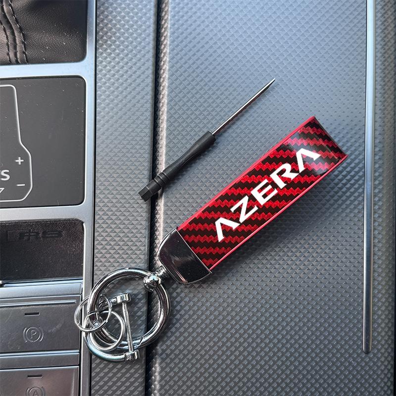 Hyundai Azera Carbon Fiber Keychain, Multiple Colors, Durable & Stylish Design, Perfect Gift for Car Enthusiasts