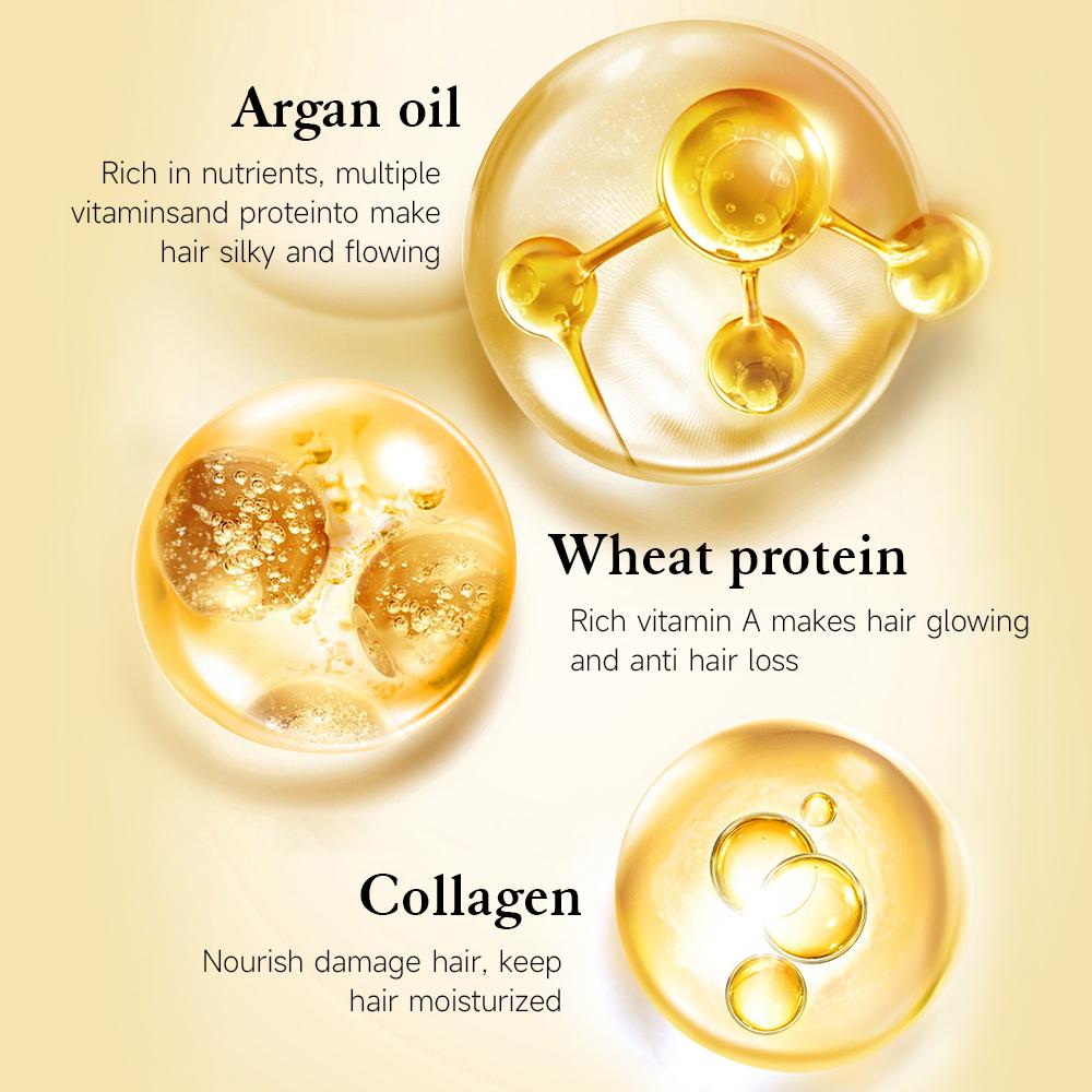 Aomimegel Treatment Deep Repair Conditioning Argan Oil Collagen Hair Mask Essence for Dry Damaged Hair All Hair Types 500ml
