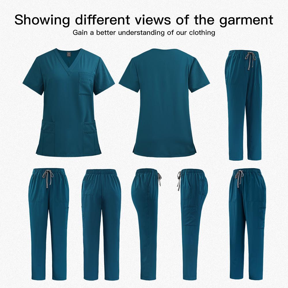 Summer Quick Drying Casual Comfortable Beauty Spa Sanatorium Pet Hospital Doctor Nurse Staff Workwear Set Uniforms for Men and Women