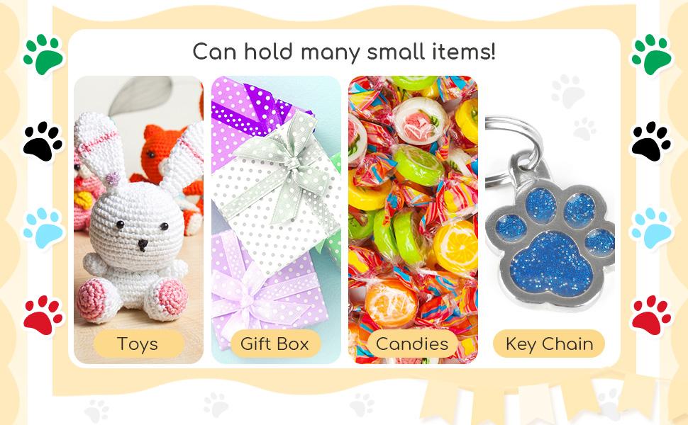 20/24 Pcs Mini Valentine Clear Goodie Bags Heart PVC Gift Bags with Handle Heart Love Dog Paw Pattern Tote Bag Reusable Plastic Wrapping Bags Transparent Bag for Daily Use Puppy Pet Treat Party Birthday Galentine Wedding Party,7.87 x 7.87 x 3.15 inche