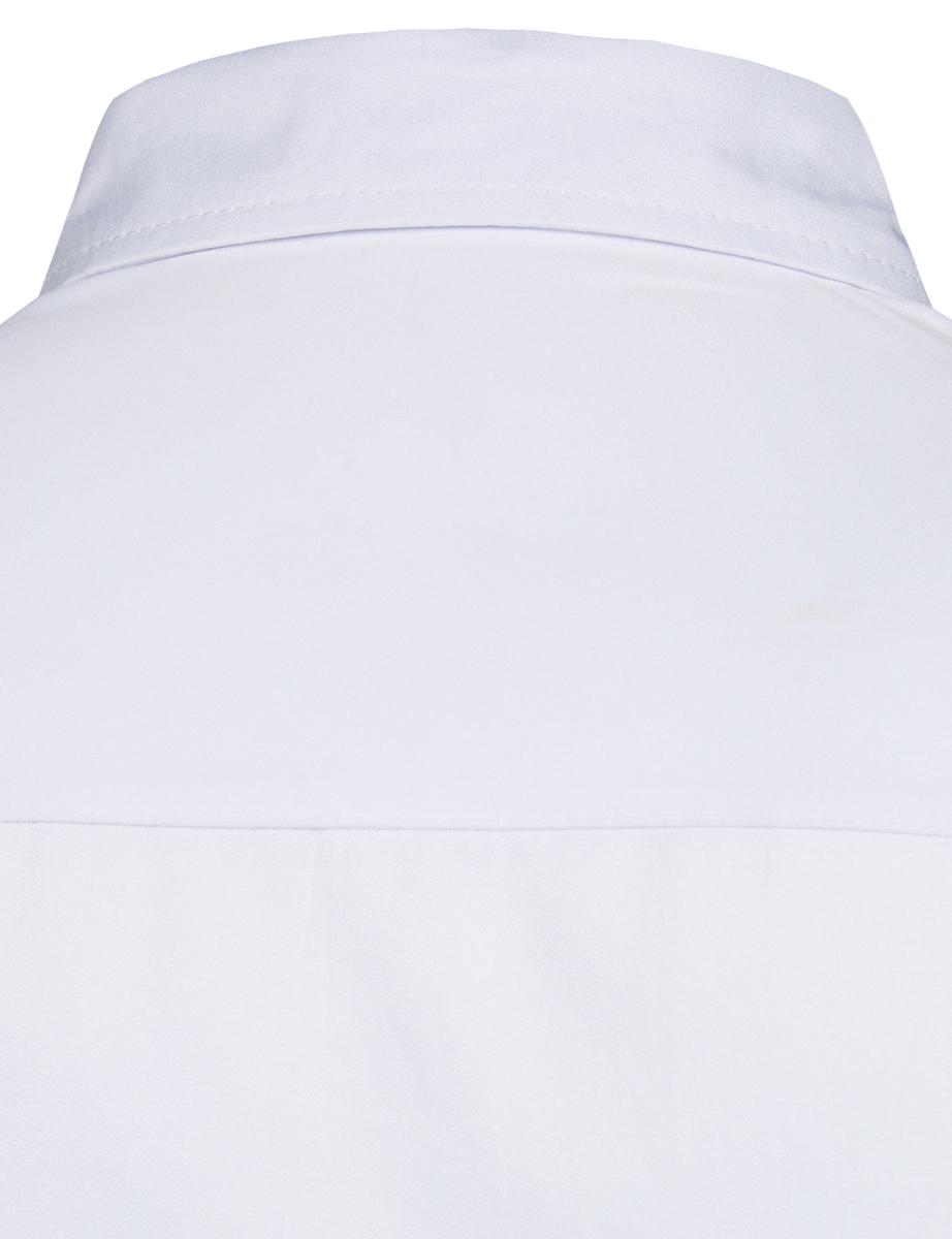 ZEROYAA Mens Slim Fit Long Sleeve Tuxedo Dress Shirts White Polyester Fabric Casual Korean Style Top for Spring Autumn Various Occasions