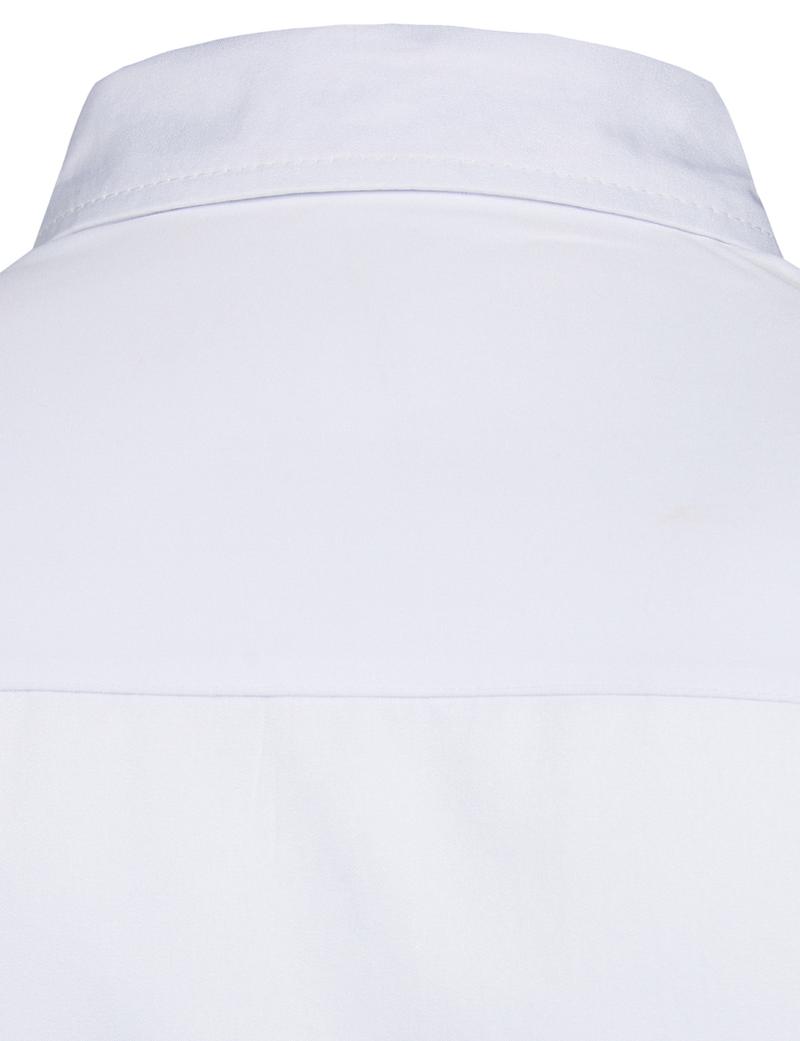 ZEROYAA Mens Slim Fit Long Sleeve Tuxedo Dress Shirts White Polyester Fabric Casual Korean Style Top for Spring Autumn Various Occasions