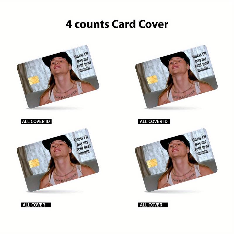 4pcs of Interesting Credit Card Skin Stickers Ultra-Thin Scratch-Resistant And Non-Slip Personalized Bank Card Decoration Skin Film