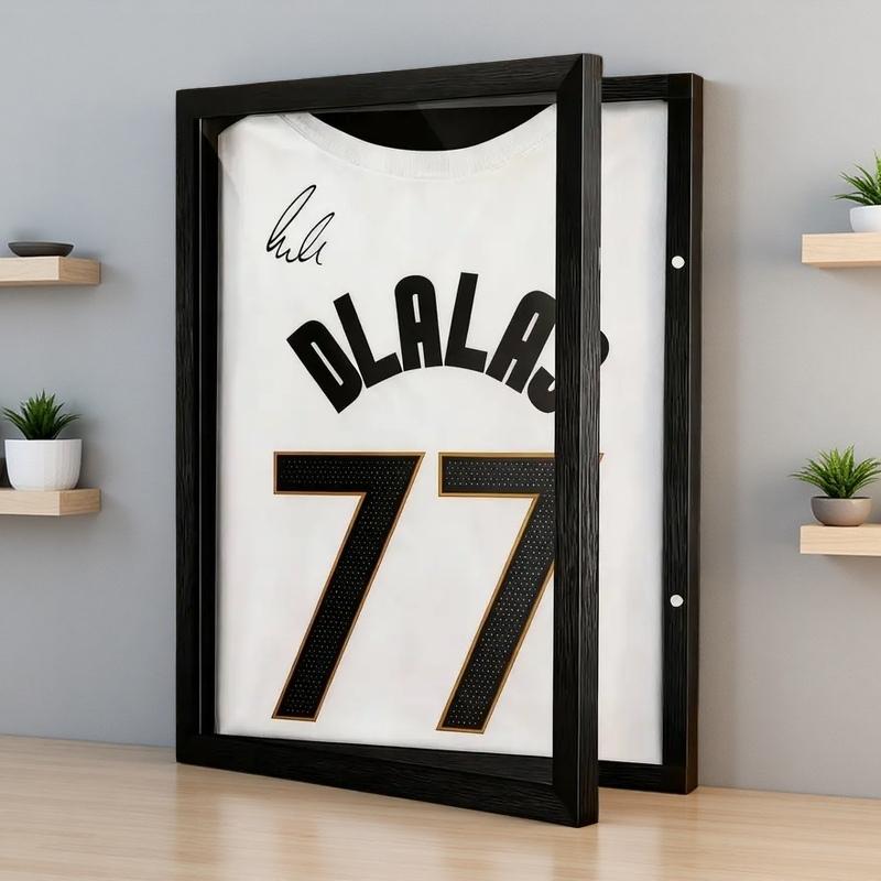 Black Minimal Home Jersey Frame for Memorabilia Showcase