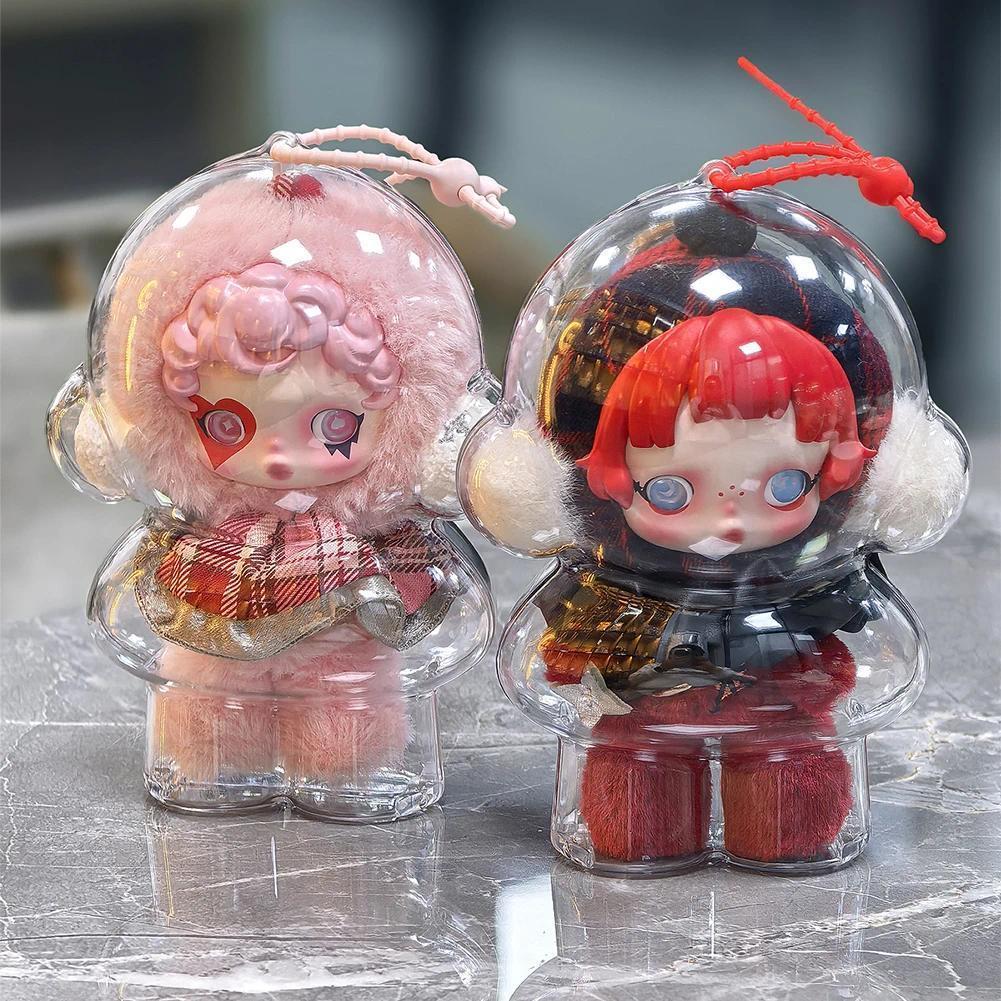 Skull Panda 1PC Protective Acrylic Storage Case for Plush Dolls Display Bag No Doll Transparent Portable Organizer Box