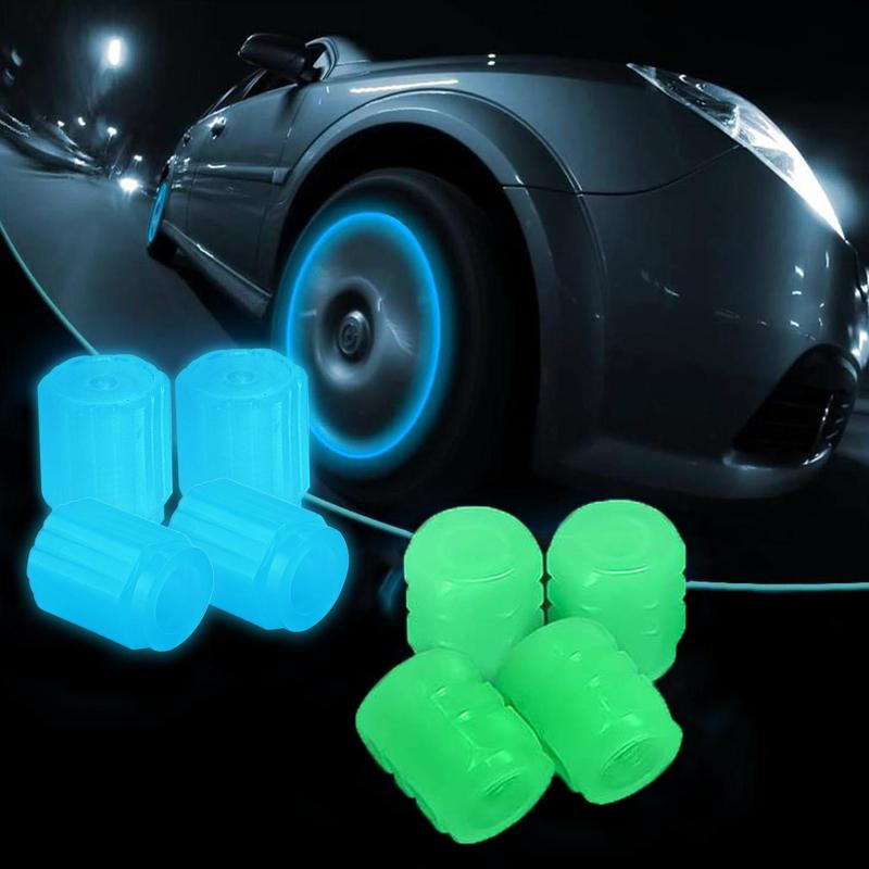Fluorescent Glow-in-Dark Waterproof Shine Air Caps Cover, Universal Glow-Ready Caps for Car Tire Valves & Bike Stem Covers, Great for Bike and Car Use Fluorescent Glow-in-Dark Waterproof Shine Air Caps Cover, Universal Glow-Ready Caps for Car Tire Valves & Bike Stem Covers, Great for Bike and Car Use