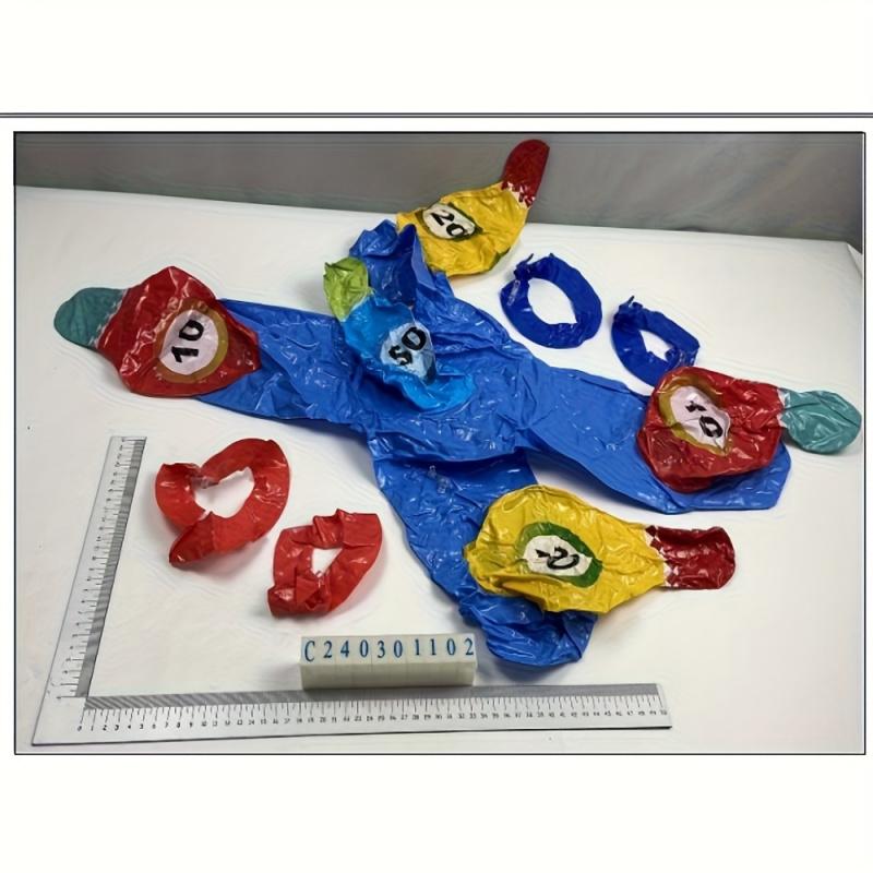 5-piece inflatable bowling game set-suitable for family gatherings, bar drinking games and swimming pool fun, durable PVC material, suitable for over 14 years old (circle color is random)