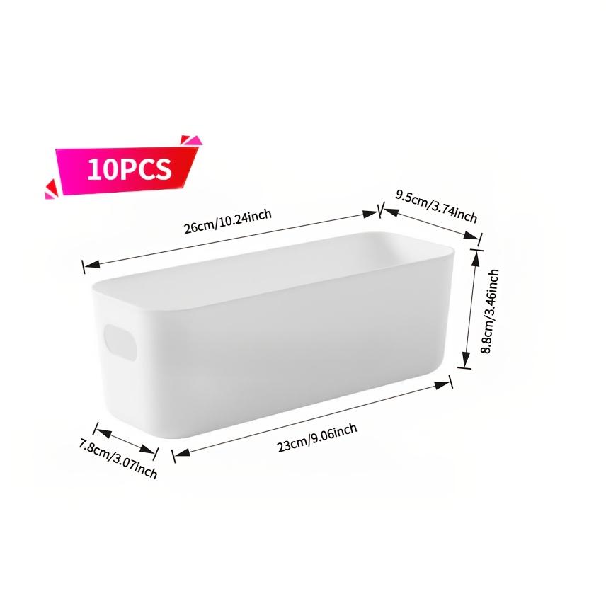 10 durable plastic home storage boxes, stackable storage bins for underwear and socks, with open compartments, transparent drawer storage boxes, drawer compartment design, modern style, visible compartments - space-saving organizers for wardrobes