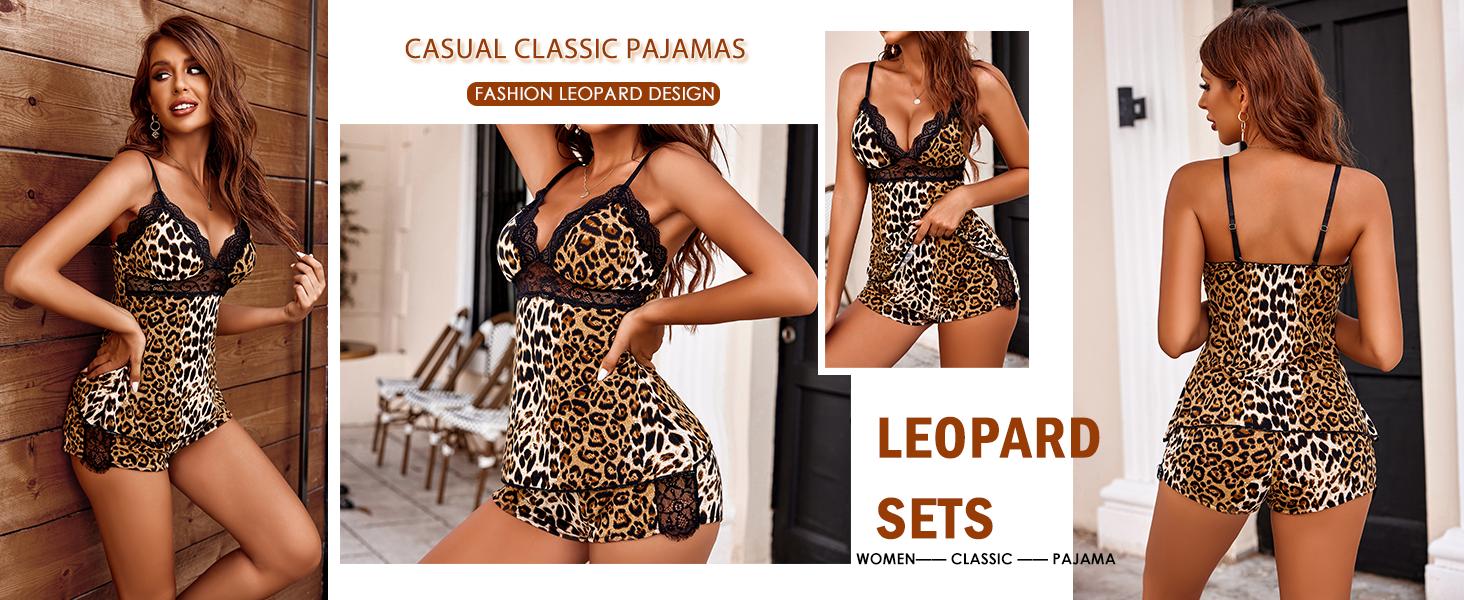 Avidlove Womens Sleepwear Lace Pajamas Cami PJS Set 2 Piece Elegant Sleepwear with Adjustable Spaghetti Straps & Elastic Waistband for Comfortable Nightwear