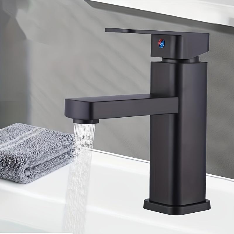 Plastic Cold Hot Water Faucet Set, Includes Two 60cm Supply Pipes, Bathroom Sink Faucet, Splash-Proof Dual Control, Adjustable Temperature, Kitchen Sink Faucet, Faucet Combo, Faucets for Bathroom Sinks