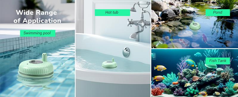 Firelex Wireless Digital Pool Thermometer Floating Easy Read, with Indoor Temperature Humidity Monitor for Swimming Pools Hot Tubs Small Ponds Aquariums Firelex Wireless Digital Pool Thermometer Floating Easy Read, with Indoor Temperature Humidity Monitor for Swimming Pools Hot Tubs Small Ponds Aquariums