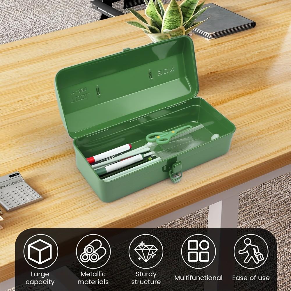 Industrial Grade Multi-Functional Tool Box, Portable Dual Layer Stainless Steel Back Panel, Thick Design, Shockproof, Waterproof, Freeze Resistant, Tool Organizer
