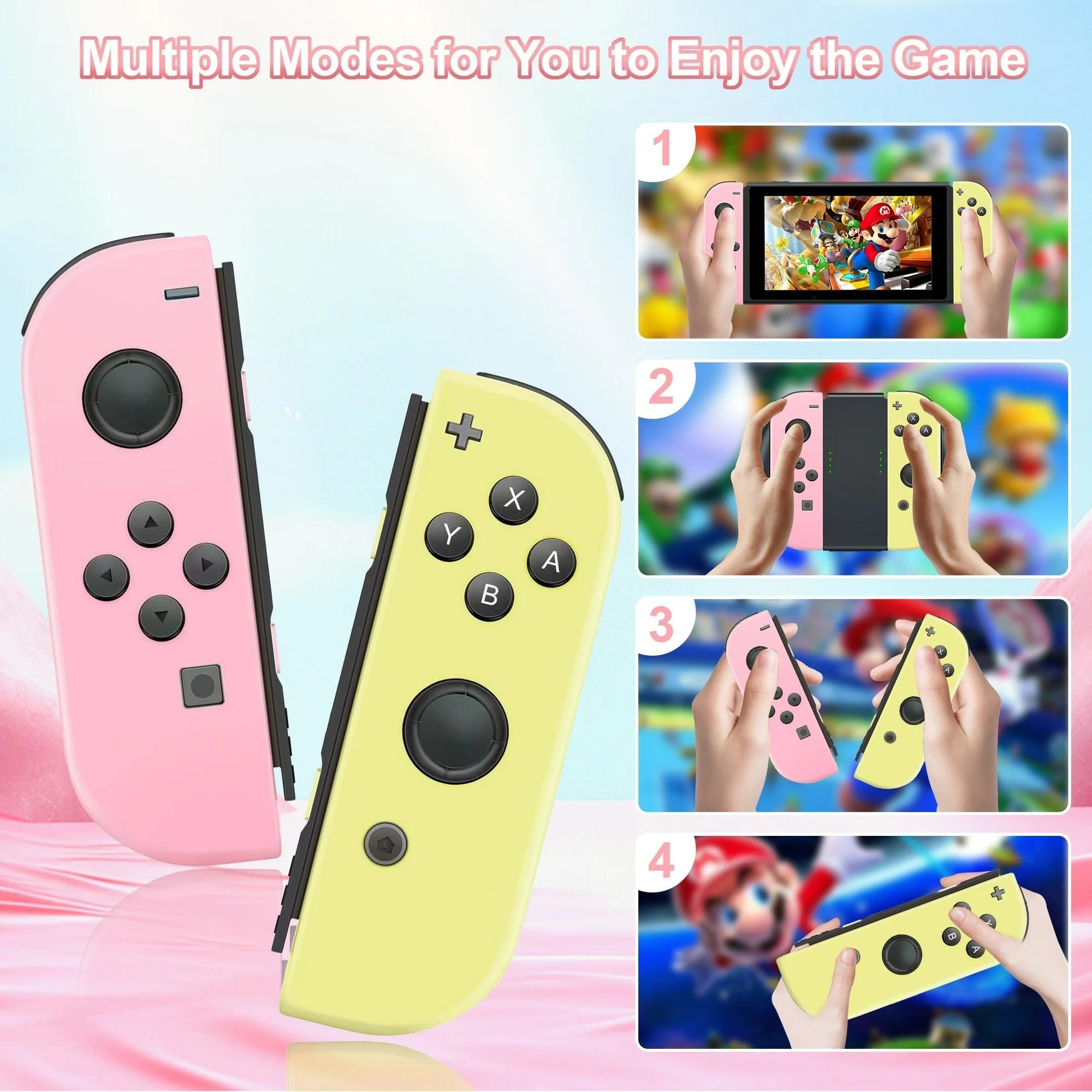 Wireless Game Controller for Switch/switch Lite/oled Joycon, Hall Effect Joystick, Wake-Up Function, Lithium Battery, Wrist Accessory