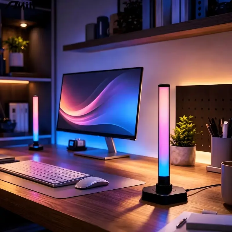 Smart Atmosphere Game Desk Lamp, RGB Adjustable Bedroom Light, Button Control, USB Powered, Ideal for Indoor Use, Birthday Parties