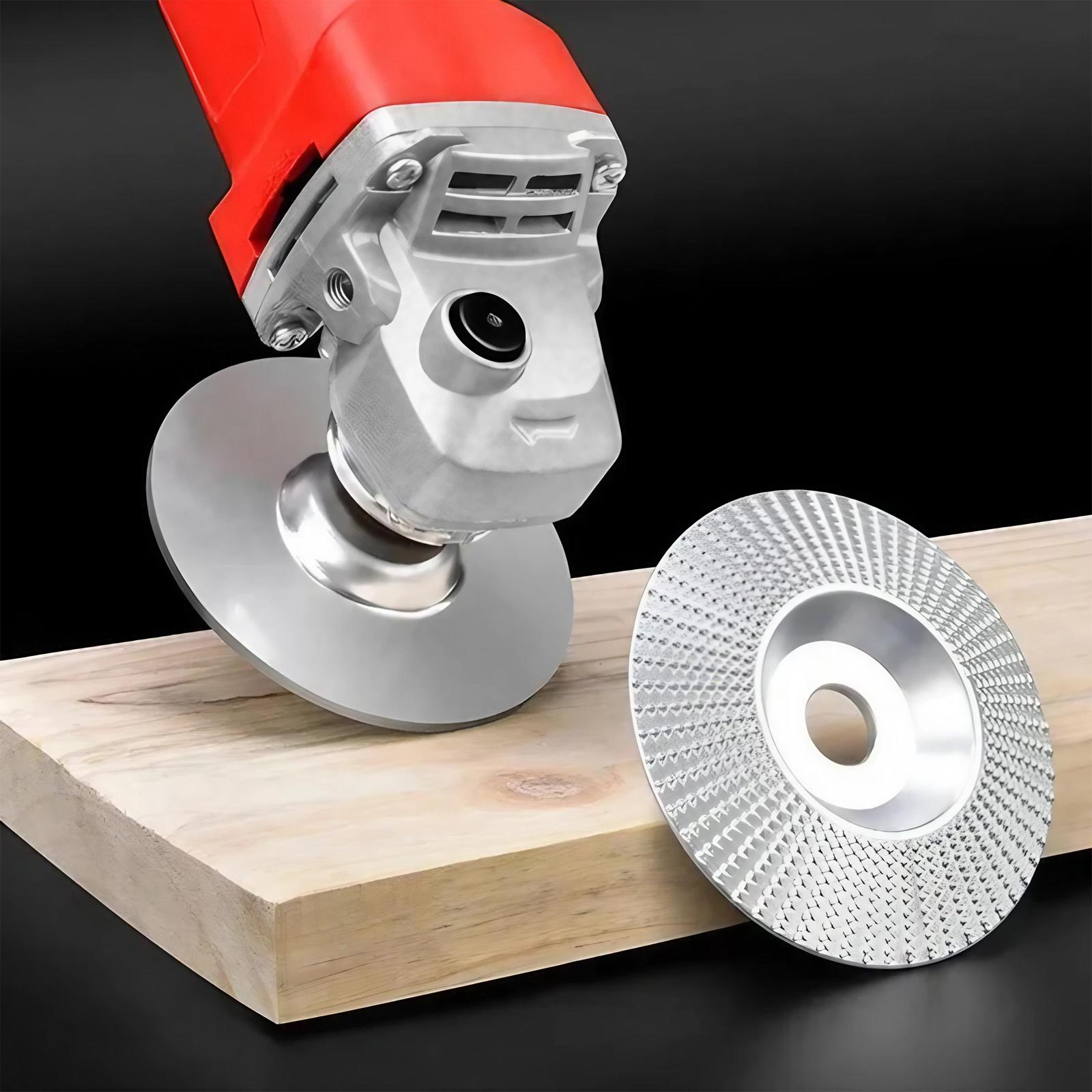 Professional Wood Carving Disc, High-Precision Angle Grinder Attachment, Multi-Function Sharpening & Cutting Tool for Wood Shaping, Durable Milling Sanding Disc with Adapter, Efficient Woodworking Accessory