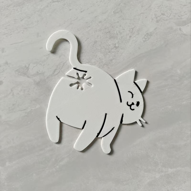 [Cat Bread Clip] Cat Butt Bread Clip - 3D Printed Humorous Kitchen Gadget - Plastic Bag Holder for Bread & Snacks - Cute Animal Pantry Storage Accessory - Quirky Home Decor Gift - Playful Design - Lightweight Accessory - Pet Lovers