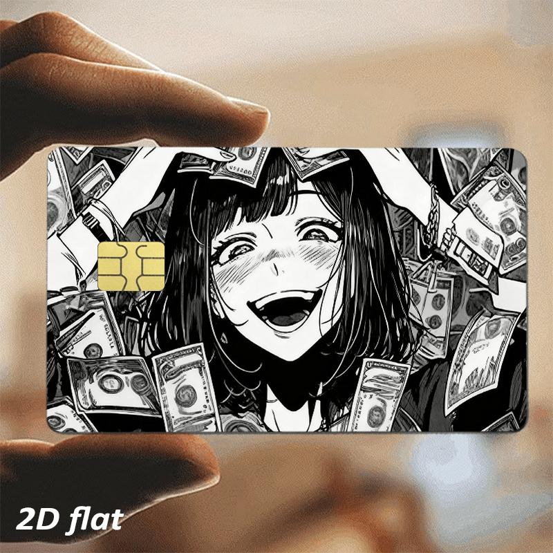 1 Credit Card Sticker, 2D Gorgeous and Exquisite Pattern, Debit Card Skin, Fun Bank Card Skin, Small Holiday Gift, Frosted Texture with a Comfortable Feel, Skin Suitable for Small Chip Cards