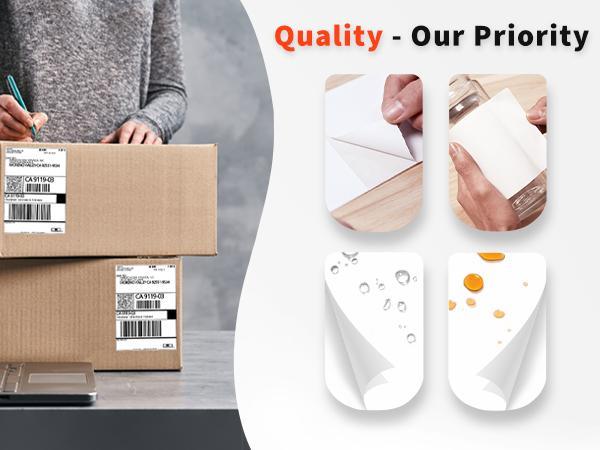 JADENS 4x6 Thermal Printing Labels - 350 Labels for Thermal printer Waterproof, BPA/BPS Free, Most Thermal Printer, Perforated, Commercial Grade