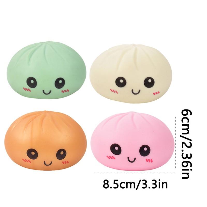 Cute Steamer Basket Emoticon Bun, Soft Bounce Desk Decoration, Squishies, Office Stress Relief Toy, Prank Gag Gift, Perfect for Gifts, Stress Ball, Decompression Squeeze