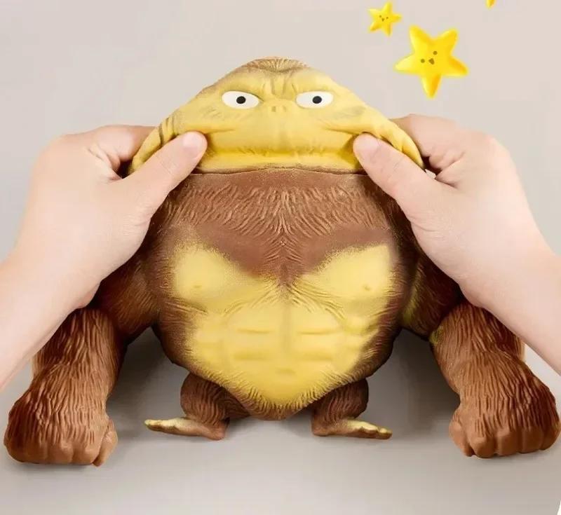 Stretchy Monkey Squishy Toy, Elastic Gorilla Stress Relief Squeeze Toy, Funny Sensory Fidget Toy for Kids and Adults